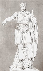 Marcus Furius Camillus (c. 446 365 a.C.), soldado e estadista romano, da The Historic Gallery of Portraits and Paintings, publicado em 1808. de Unbekannt