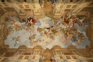 Melk abadia de mármore sala de mármore fresco, Melk, Autriche de Unbekannt