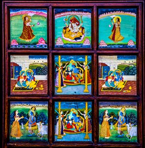 Pintura em miniatura, artes e ofícios no Rajastão, Rajastão, Índia, Ásia (foto) de Unbekannter Künstler