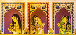 Pintura em miniatura, artes e ofícios no Rajastão, Rajastão, Índia, Ásia (foto) de Unbekannter Künstler