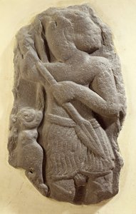 deus da tempestade moabita, terra antiga Shihan de Moab, c.1100 a.C. (basalto) de Unbekannt