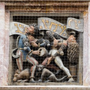 Moriskentänzer, relevo no oriel Goldenes Dachl, Innsbruck, Tirol, Áustria, Europa (foto) de Unbekannter Künstler