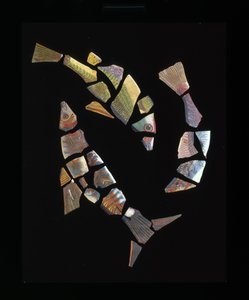 Fragmentos de mosaico de peixes, c. Século 1 a.C. - século 1 d.C. de Unbekannt