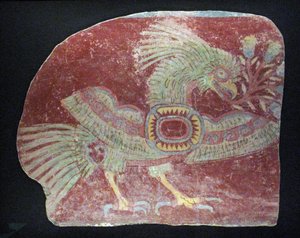 Fragmento mural de um quetzal alegórico, período clássico inicial, 200-600 DC de Unbekannt