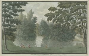 Needwood - Brickley Lodge: pintura em aquarela, 1786 de Unbekannt