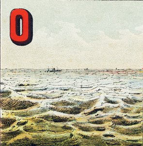 O: Oceano. Incomensurável extensão de água que circunda a Terra. A água do Oceano é salgada; o homem não a pode beber - Gravura tirada da geografia alfabética. Guerin-Muller et Cie, editeurs, Paris de Unbekannt