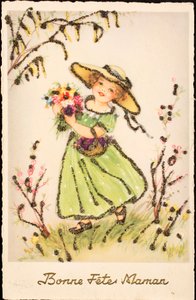 Antigo cartão postal/Dia da Mãe Feliz/ Dia da Mãe de Unbekannt