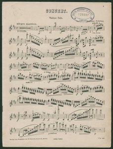 Concerto de Violino Paganini Nº 1, op 6 de Unbekannter Künstler