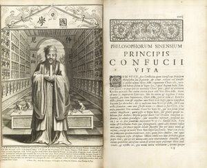 Páginas de Confúcio Sinarum Philosophus (Confúcio, o filósofo dos chineses) de Unbekannt