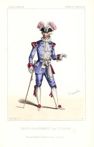 Paul Grassot como Tourangeot em Sylvandire de Leuven/Vanderburch, Teatro do Palais-Royal de Unbekannter Künstler