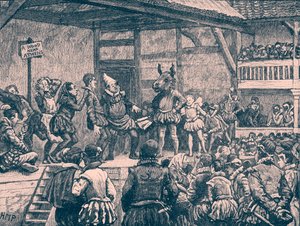 Representação de "Sonho de uma Noite de verão" de Shakespeare (gravura) de Unbekannter Künstler