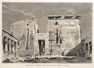 Peristilo do Templo de Ísis na Ilha de Filae, Egipto Ilustração do Atlas do Egipto de Unbekannt