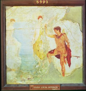 Perseu libertando Andrômeda, da Casa dos Cinco Esqueletos, Pompéia, 4º estilo decorativo, c.30 DC (afresco) de Unbekannt