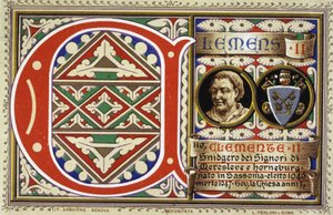 Papa Clemente II (1046-1047). Cromolitografia de 1903. de Unbekannter Künstler