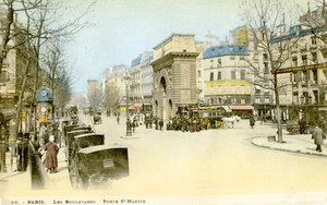 Porte Saint - Martin , Paris, c. 1900. de Unbekannter Künstler