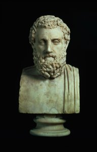Busto de Sófocles (c.496-405 a.C.), cópia do original grego do século IV a.C. (mármore) de Unbekannt