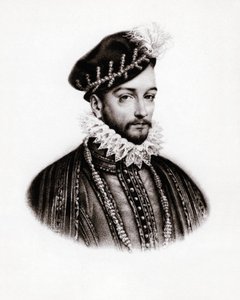 Retrato de Carlos IX (1560-1574) Rei de França, gravura, sd. de Unbekannter Künstler