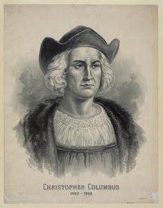 Retrato de Cristóvão Colombo (1451 - 1506), c.1892 (litografia) de Unbekannt
