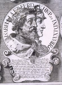 Retrato de Isabella I e Ferdinand V de Castela (litho) de Unbekannt