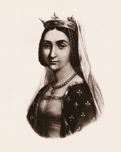 Retrato de Joana de França ou Valois (1464-1505), rainha de França. Gravura de Unbekannter Künstler