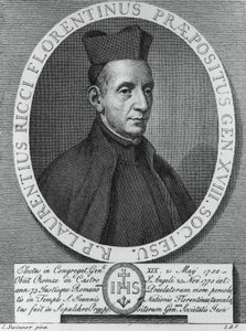 Retrato de Lorenzo Ricci (1703-1775), jesuíta italiano e 18º Superior Geral da Companhia de Jesus, gravura de William M. Timlin