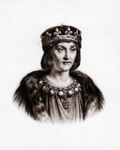 Retrato de Luís XII (1462-1515), rei de França. Gravura de Unbekannter Künstler