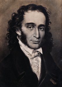Retrato de Niccolo Paganini (gravura) de Unbekannter Künstler