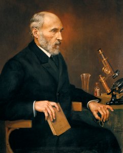 Retrato de Santiago Ramon y Cajal (1852-1934), médico espanhol pai da neurociência de Unbekannter Künstler