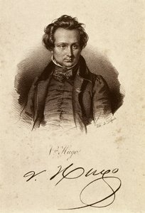 Retrato de Victor Hugo (litografia) de Unbekannter Künstler