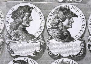 Retratos de Fruela II e Alfonso IV (litho) de Unbekannt