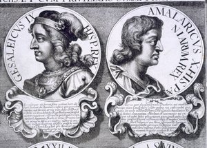 Retratos de Gesalec e Amalaric (litho) de Unbekannt