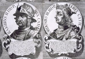 Retratos de Ramiro II e Ordono III (litho) de Unbekannt