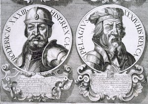 Retratos de Roderic e Pelagius (Litho) de Unbekannt