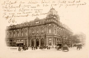 Cartão Postal/Tribunal Comercial/Paris/Seine/Ile de France/França de William M. Timlin