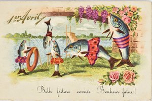 Cartão postal: 1 de Abril/Abril Peixes de Unbekannt