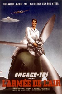 Cartaz para a Força Aérea Francesa para encorajar os jovens a entrar para o exército, c. 1960 de Unbekannt