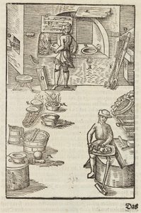 Purificação do minério de prata pelo fogo - Gravura extraída de Description des minerais et des principales methodes d