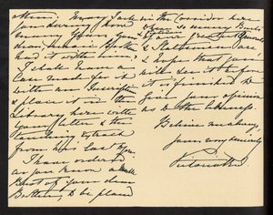 Rainha Vitória - carta manuscrita a Miss Mary Augusta Gordon, agradecendo-lhe a bíblia que recebeu de presente. de Unbekannter Künstler