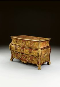 Cômoda de marchetaria Regence Boulle, século 18 - 19 de Unbekannt