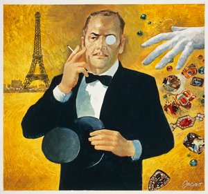Representação de Arsene Lupin, ladrão de cavalheiro, personagem de Maurice Leblanc - Ilustração em Alta Resolução ...
