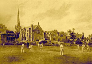 Repton School a partir do Campo de Críquete de Unbekannter Künstler
