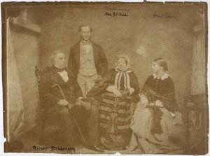 Robert Stephenson, engenheiro mecânico e civil inglês, e família, c 1850s de Unbekannt