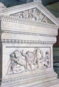 Sarcófago de Alexandre o Grande (356-323 a.C.) (mármore) de Unbekannt