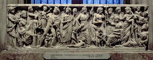 Sarcófago com relevo retratando Prometeu e a Criação do Homem, romano, de Arles, século III d.C. (mármore) de Unbekannt