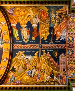 Cenas do Novo Testamento, Catedral de Minas Bizantinas com frescos coloridos, Heraklion (foto) de Unbekannter Künstler