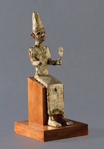 Estatueta sentada de Baal, o deus cananeu da guerra, Megido, c.1300-1200 aC de Unbekannt