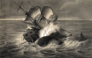 Naufrágio do navio baleeiro "Essex" em 20 de Novembro de Unbekannter Künstler