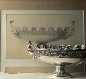 Desenho em corte de prata feito por Jean Baptiste Claude Odiot (1753-1850) e sua reprodução. O início do século XIX de Unbekannt