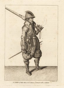 Soldado do tempo do Rei James I, armado com um caliver ou arquebus. de Unbekannt