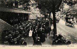 Taverne Pousset, Boulevard des Italiens, Paris de Unbekannter Künstler